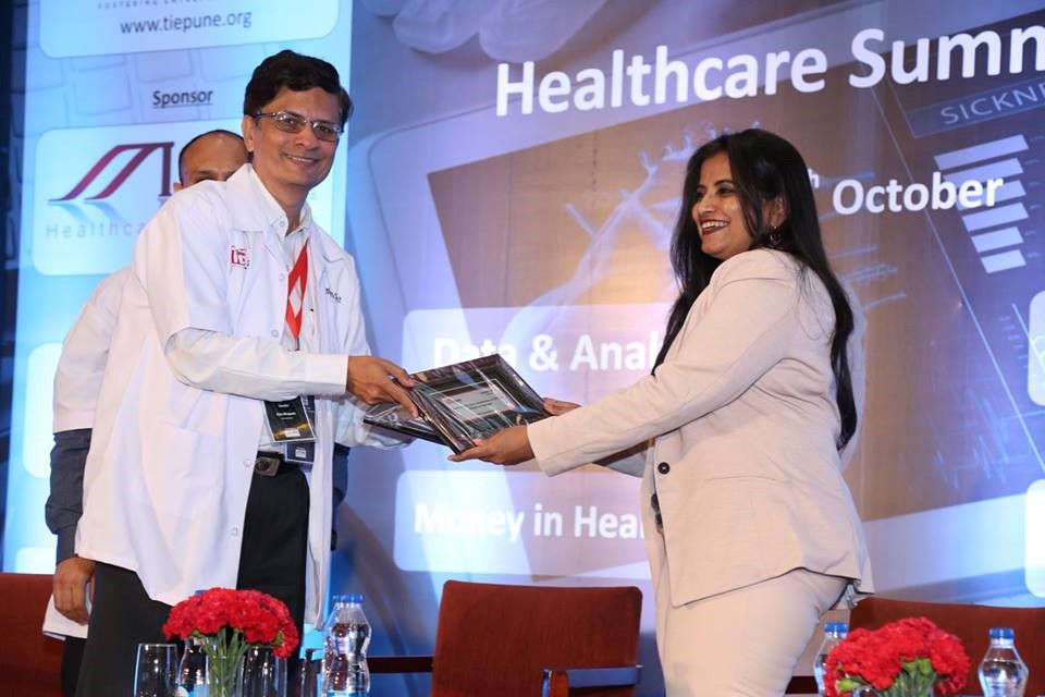 Manorama Infosolutions CEO Recieved felicitations at TiE Pune Healthcare Summit 2017