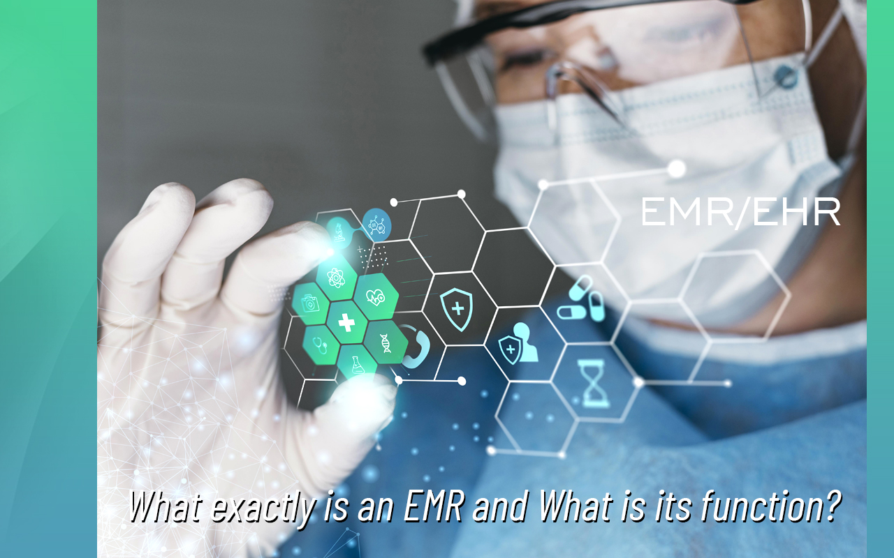 Doctor getting benefits of EMR and EHR technology